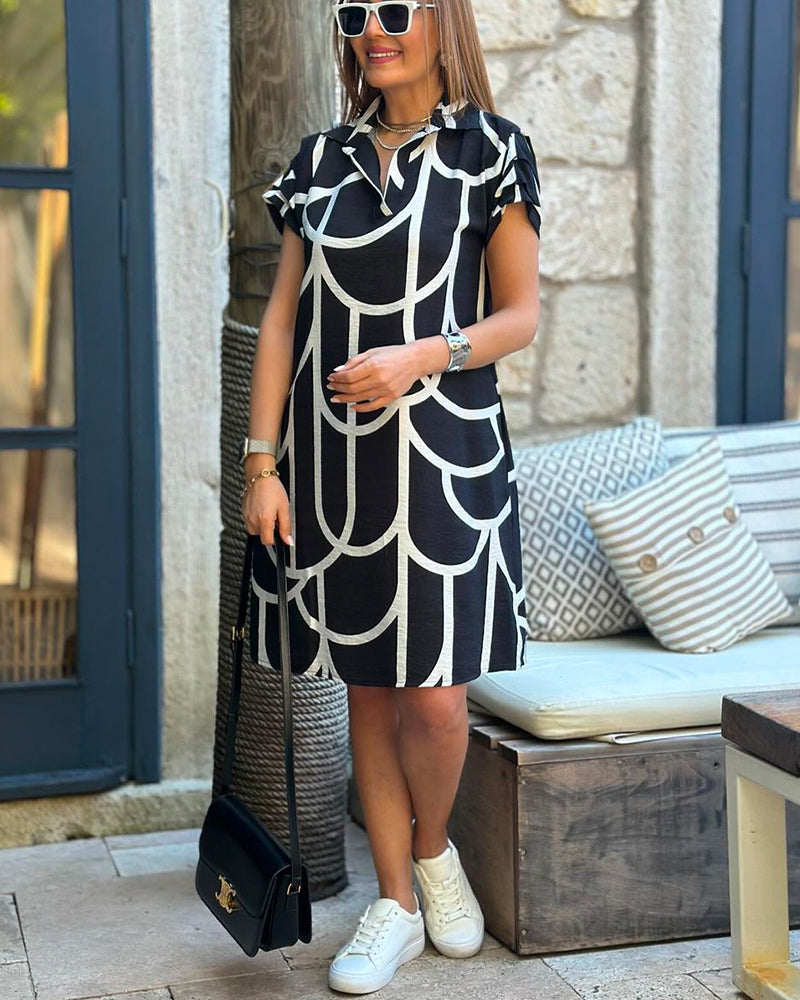 Amsterdamstyles® | Jurk met Korte Mouwen