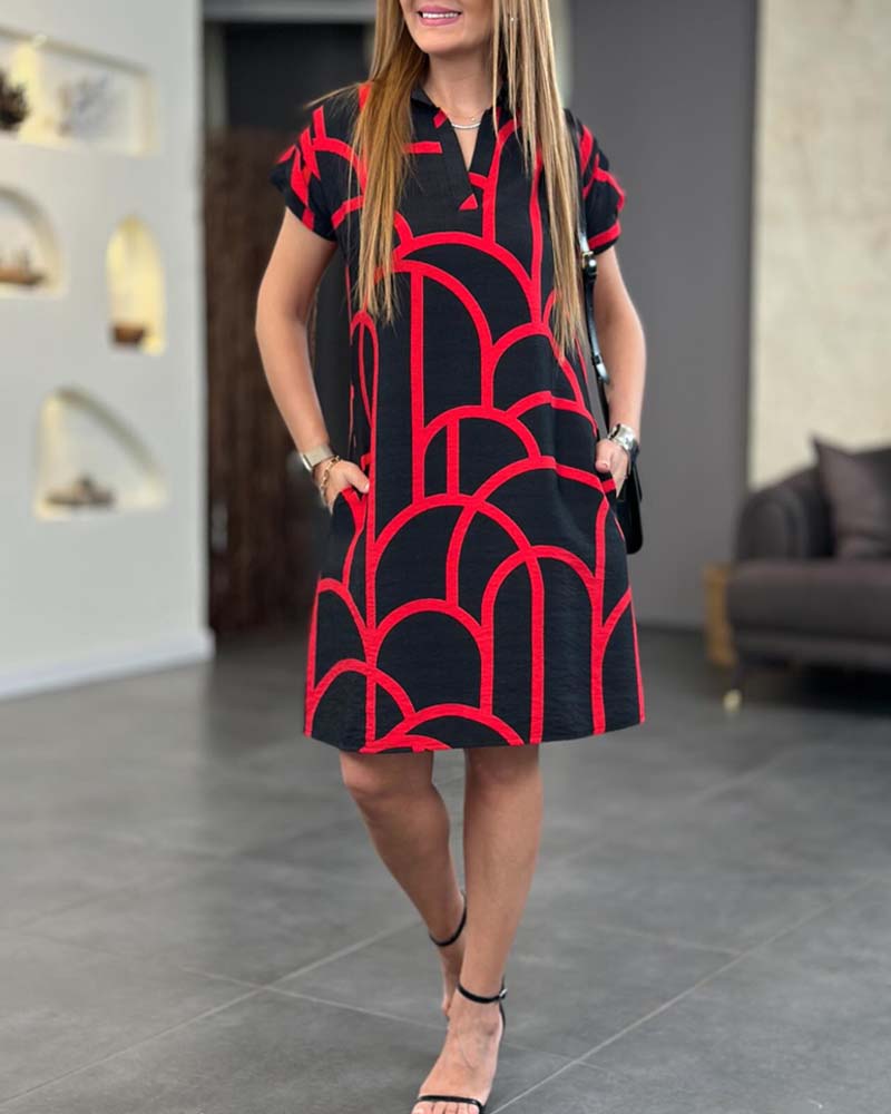 Amsterdamstyles® | Jurk met Korte Mouwen