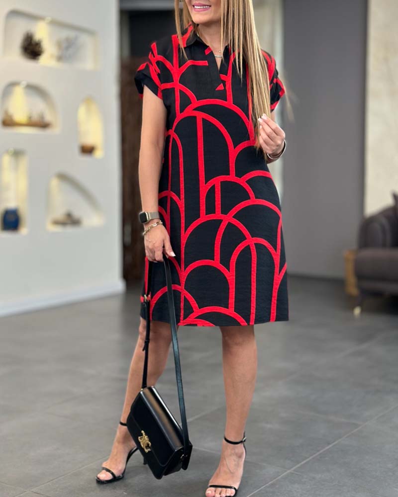 Amsterdamstyles® | Jurk met Korte Mouwen