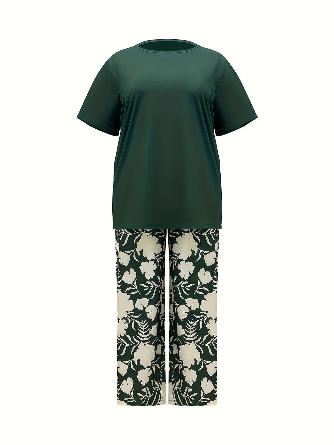 Europese en Amerikaanse Plus Size Damesmode Bedrukte 2-delige Set