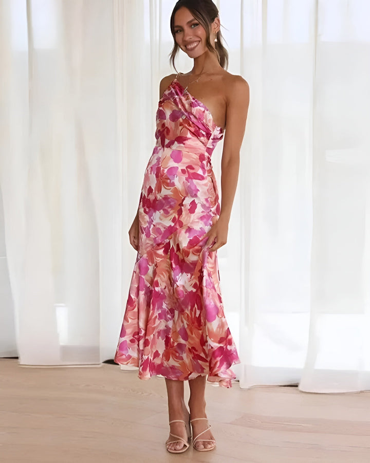 Amsterdamstyles® | Elegante Maxi-jurk met Bloemenprint