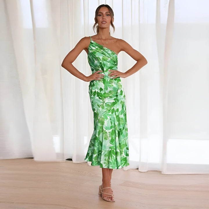 Amsterdamstyles® | Elegante Maxi-jurk met Bloemenprint