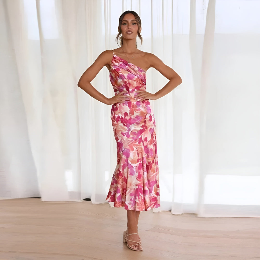 Amsterdamstyles® | Elegante Maxi-jurk met Bloemenprint