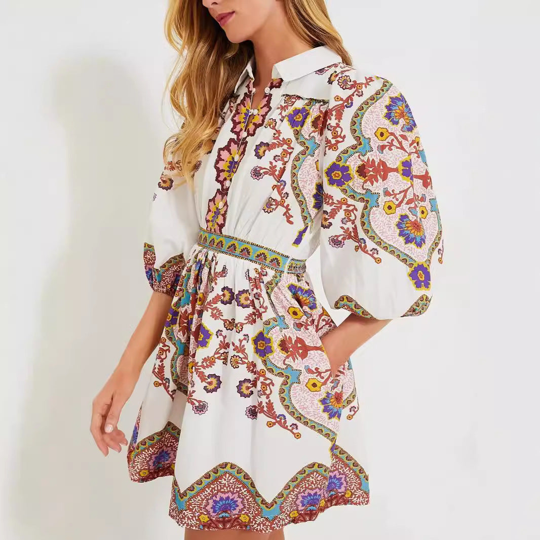 Amsterdamstyles® | Elegante jurk met verfijnde patronen