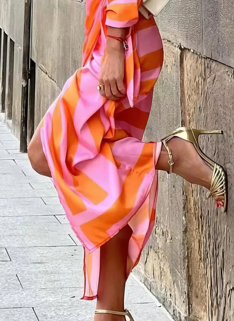 Amsterdamstyles® | Jurk met Wikkelprint