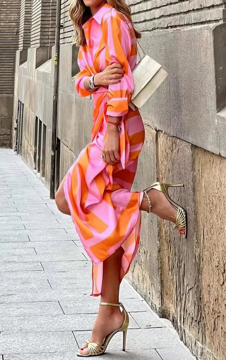 Amsterdamstyles® | Jurk met Wikkelprint