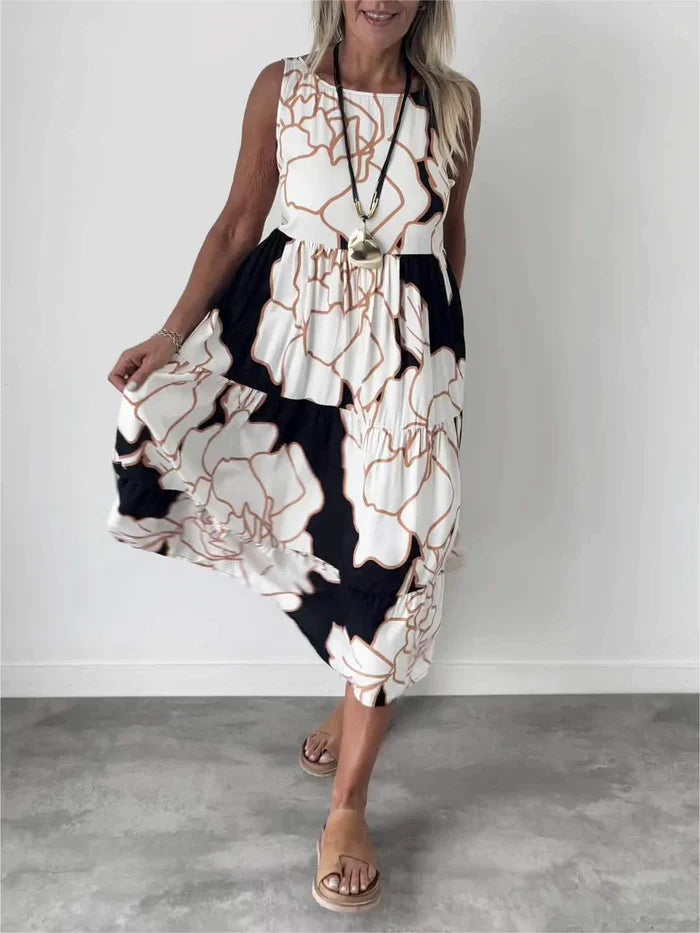 Amsterdamstyles® | Comfortabele Bloemenjurk