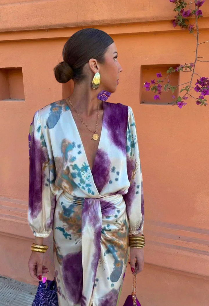 Amsterdamstyles® | Elegante V-hals jurk