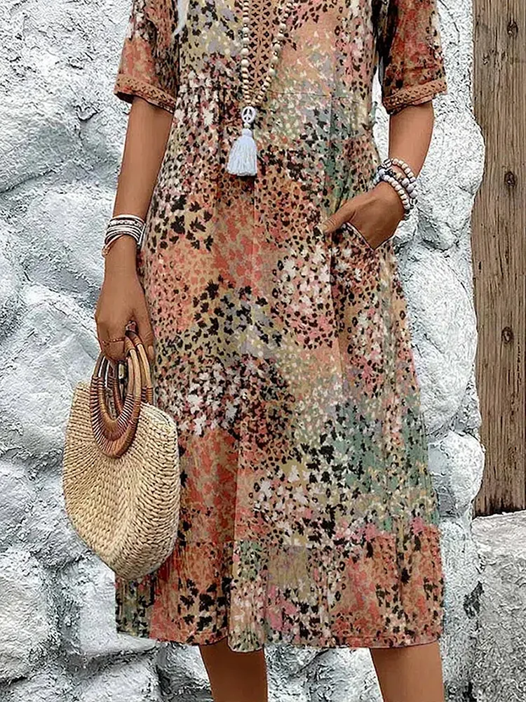 Amsterdamstyles® | Levendige bloemenjurk