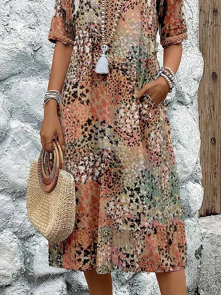 Amsterdamstyles® | Levendige bloemenjurk