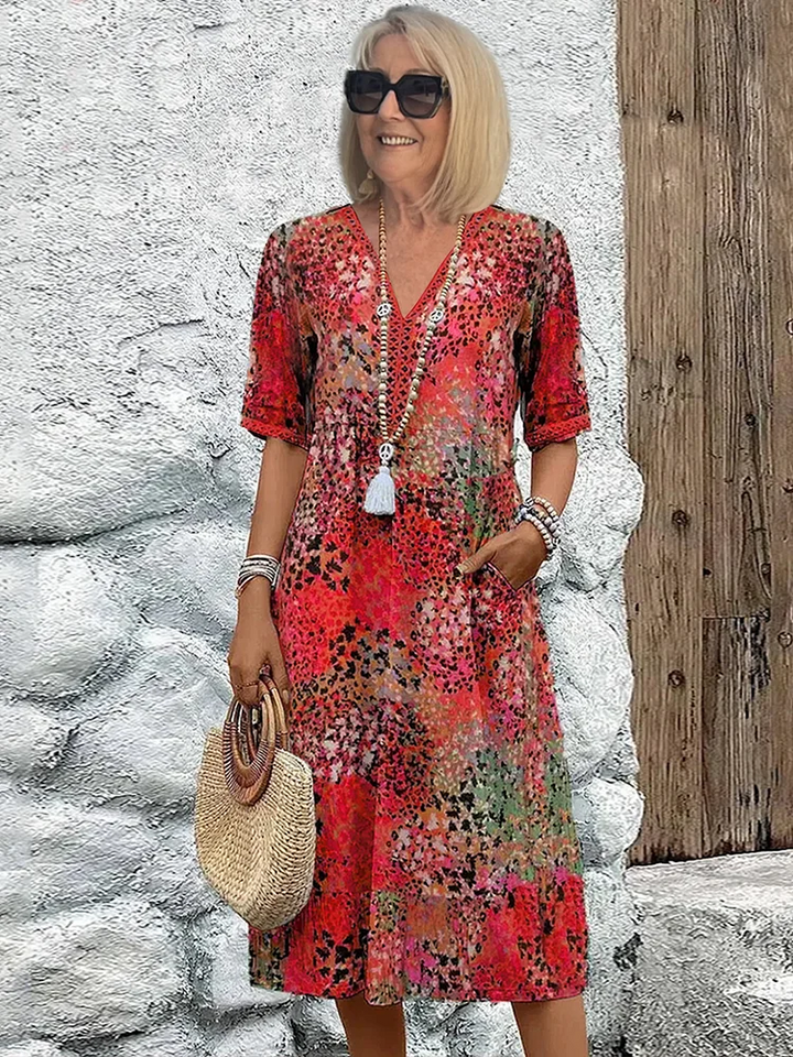 Amsterdamstyles® | Levendige bloemenjurk