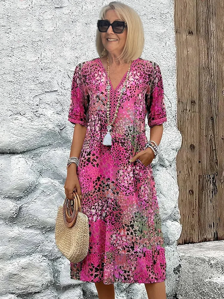 Amsterdamstyles® | Levendige bloemenjurk