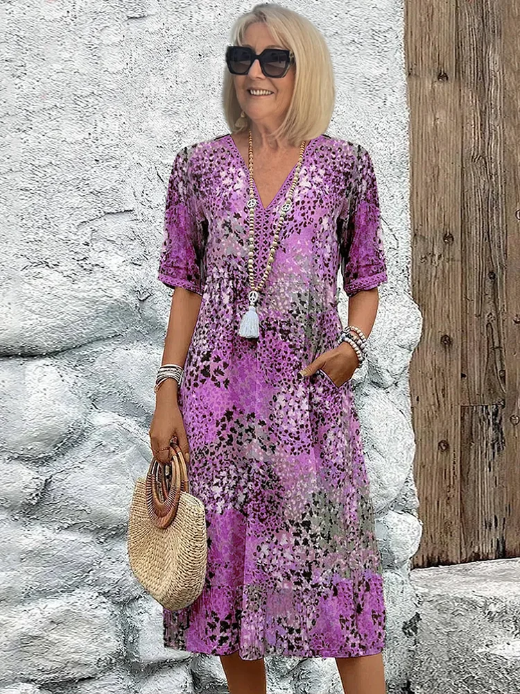 Amsterdamstyles® | Levendige bloemenjurk