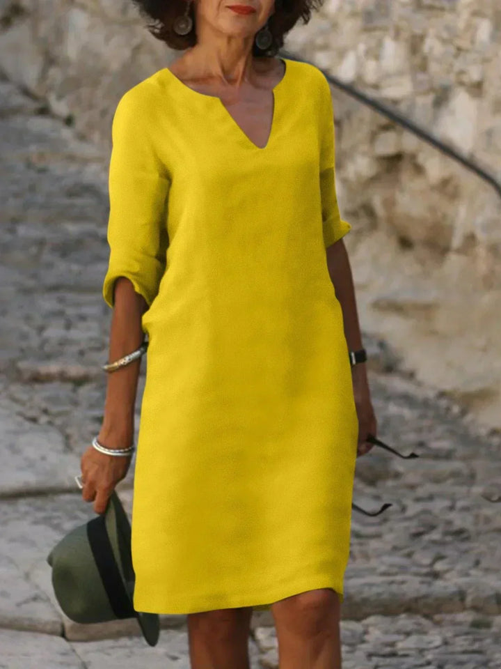 Amsterdamstyles® | Stijlvolle V-hals Jurk